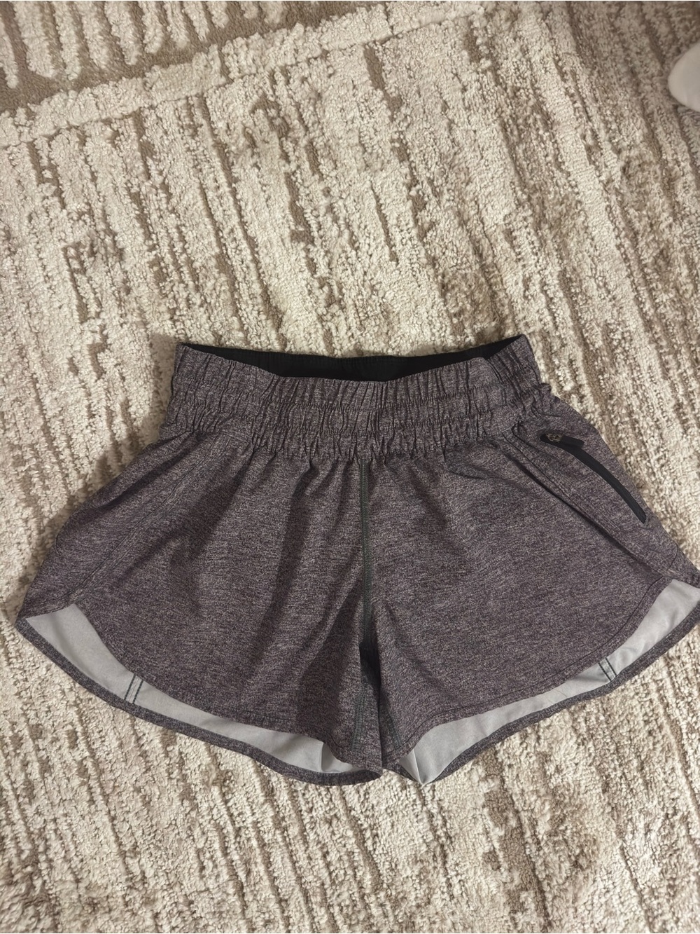 Lululemon Women's Heather Gray Running Shorts